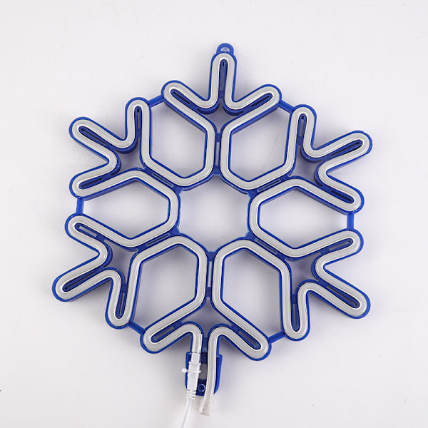 Juldekoration utomhusljus, 40 cm snöflinga snöflingljus, juldekoration blå