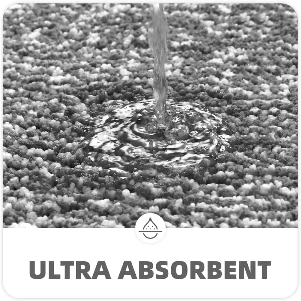 Mörkgrå badrumsmattor - absorberande, halkfria, mjuka, tvättbara, snabbtorkande, 40x60 cm mattor för badrum, mikrofiber duschmatta badrumsmatta badrumsmatta