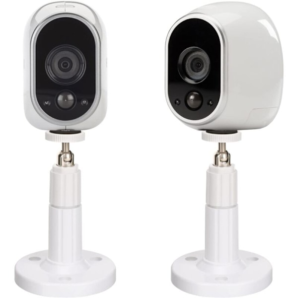 Paket med 2 väggfästen för inomhus-/utomhussäkerhetskamera, justerbart takfäste för ARLO-stöd, Arlo Pro och andra kompatibla modeller (vit)