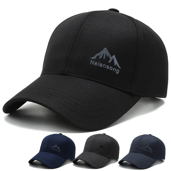 1Sort-Justerbar Baseball Cap Golf Hat Motorcykel Trucker Cap Strapback Cap til Mænd Kvinder, Udendørs Skygge Hat