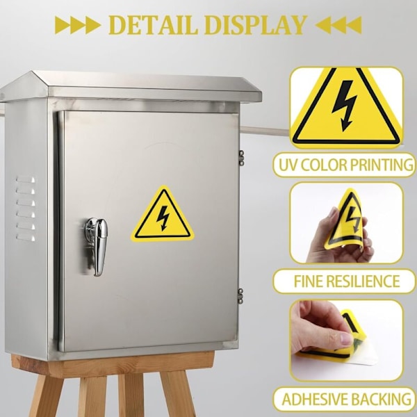 El-skylt Dekal Gul Elektrisk Fara Skylt Elektrisk Fara 20 Stycken PVC Skylt 5cm10cm Självhäftande Dekal El-fara Triangulär