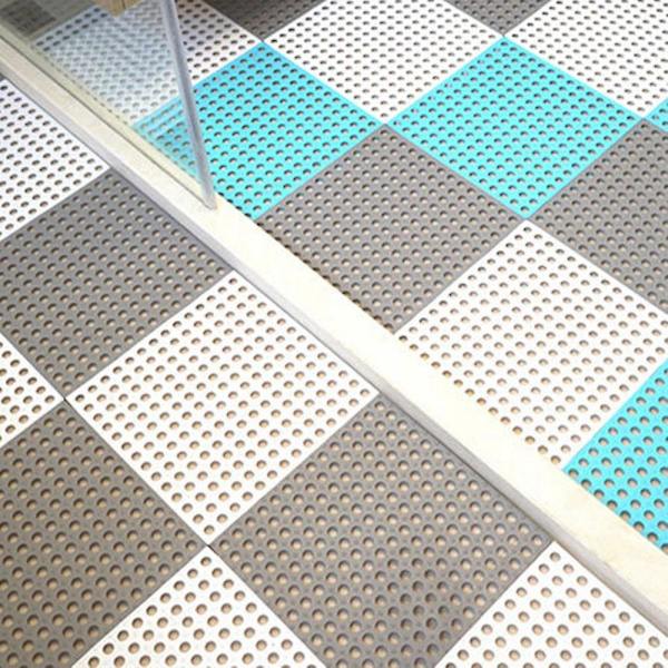 Antislip Splicing PVC-matta - 6-pack, grå