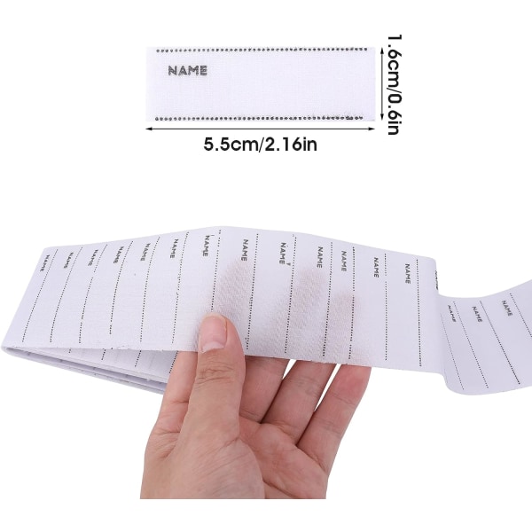 Klädetiketter, 200 st strykjärn-på tygetiketter för sömnad av anpassade kläder för skoluniformer.