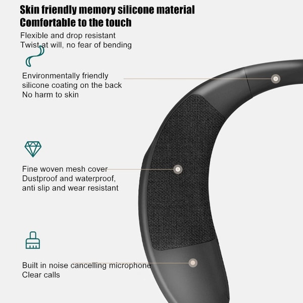 Bluetooth nackhögtalare, 5.0 bärbar trådlös högtalare med brusreducerande mikrofon, 3D stereonackhögtalare, ergonomisk design, lämplig för familjen