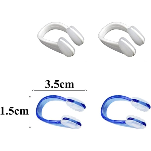 8-delt svømmenæseklemme vandtæt silikone næseklemme til børn og voksne svømmetilbehør