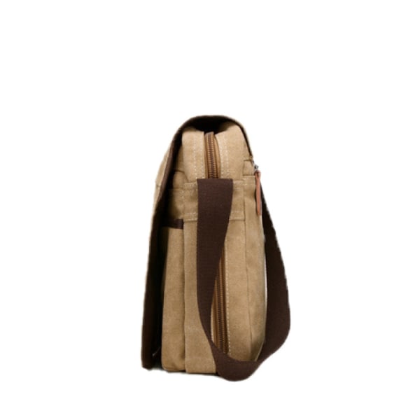 Stor kapacitet canvas herr väska, pendlarväska, axel crossbody väska, enkel casual liten axelväska