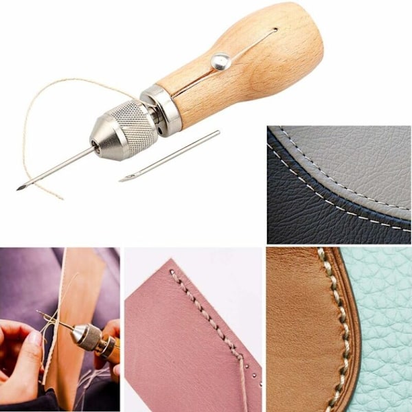 Lädermaskin för sömnad Hantverk DIY Hantverksmaskin för läderbearbetning, läder, kohud, sömnadsverktyg för läderbearbetning och sömmar