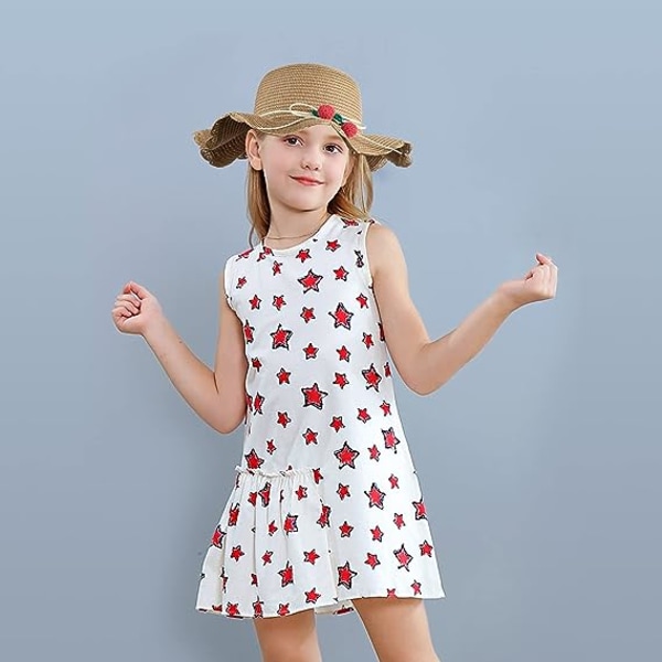 Khaki - Flickhatt för flickor med solskydd och påse med blomdekoration UV-skydd, sommarhatt för barn strandresor vandring 3-7 år gammal
