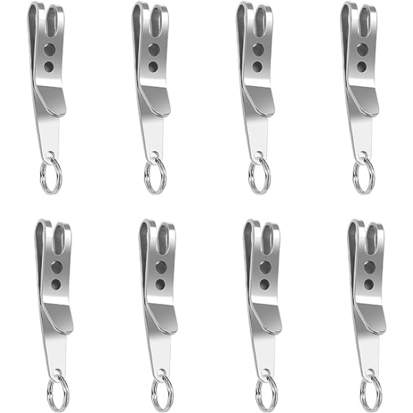 8PCS hängklämma för att hänga EDC föremål nycklar ficklampa tändare blixt