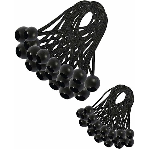 30 stycken elastiska spännare, presenningspännare, elastisk sandow, elastisk spännare för paviljong, presenning, campingplats, tält, förlängningsgardiner (