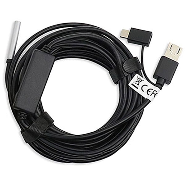 3-i-1 USB 2.0 USB Inspeksjons Endoskopisk Inspeksjonskamera Type-C 5.5 mm med 6 integrerte justerbare LED-lys og vanntett 20 m IP67 Vanntett f
