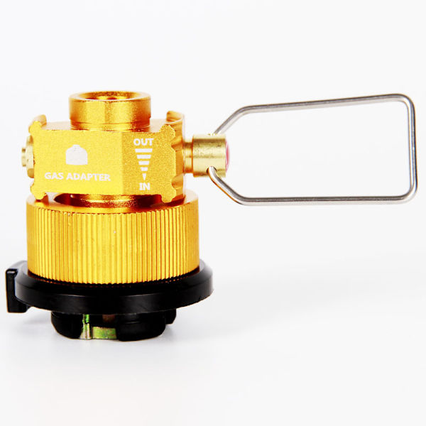 Flat tank adapter for utendørs produkter, gjensidig lading av gassbeholdere for campingutstyr, gassbeholder inflasjonsventil, gull trykkavlastningsadapter