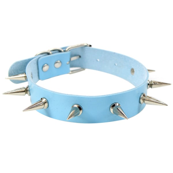 Smykker Choker Halskjede, 5 Stykker Legering Ekte Lær Ekte Svart Choker Halskjede, Unisex PU Lær Punk Gotisk Nagler Studded Justerbar Halskjede
