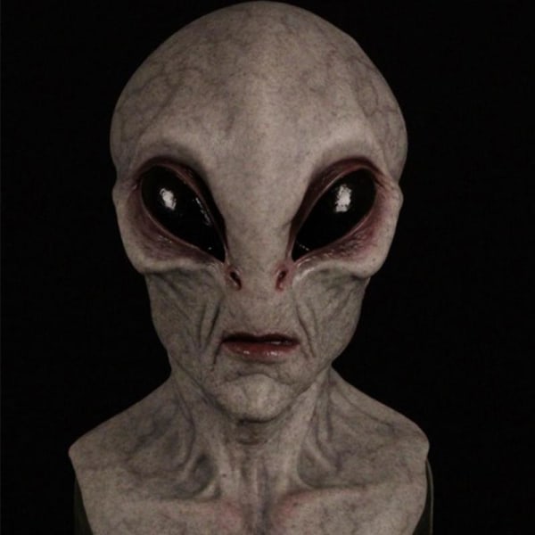 Alien Latex Maske Halloween Alien Horror Maske Hovedbeklædning(Alien [Grå])