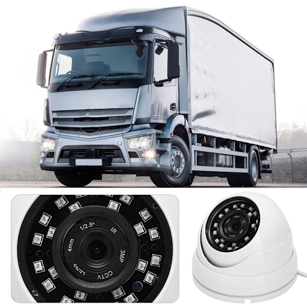 Dome IR 1080p AHD Kamera Utomhus PAL System 24 Vattentät LED för Vita Bilbussar Hytter