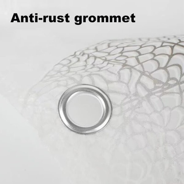 (1800 × 2000 × 5) Bruseforhæng, badeforhæng, anti-skimmel, vandtæt, til badeværelse