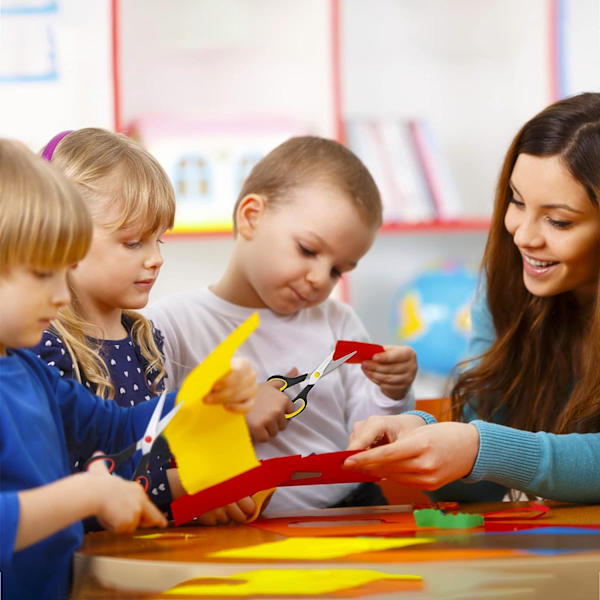 Sax, 6,5\" Sax Universal Comfort Grip Skarpa Saxar för Kontor Hem Skola Hantverk Sömnad Tygtillbehör, Lärare i gymnasiet/mellanstadiet