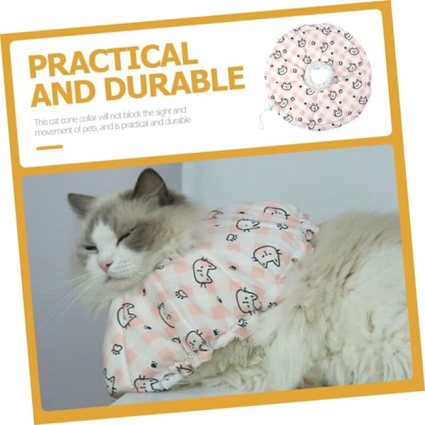 Justerbart Katt Halsband Mjukt Anti-slick Katt Halsband Justerbart Skyddande Katt Halsband Efter Operation och Skada (Optimal Halsomkrets 12-25（S）)