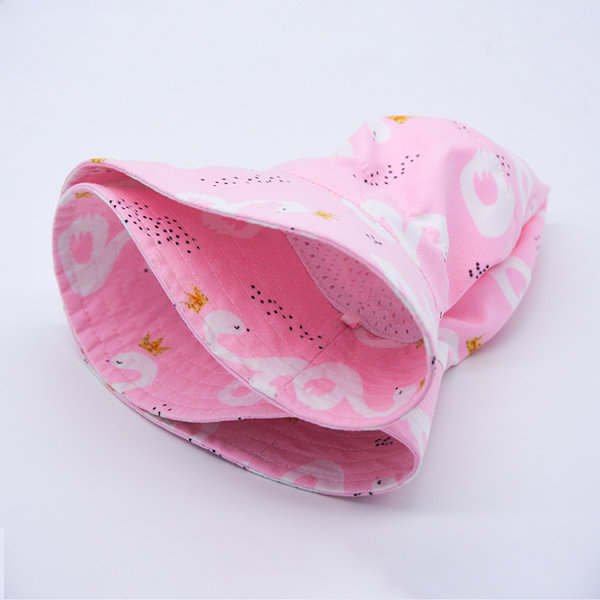 48cm-Jente Anti-UV Solhatt for Barn, Bred Bremskjerm Solhatt med Justerbar Hakestropp