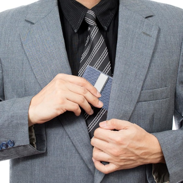 Sininen - Ruostumattomasta teräksestä valmistettu käyntikorttikotelo miehille ja naisille
