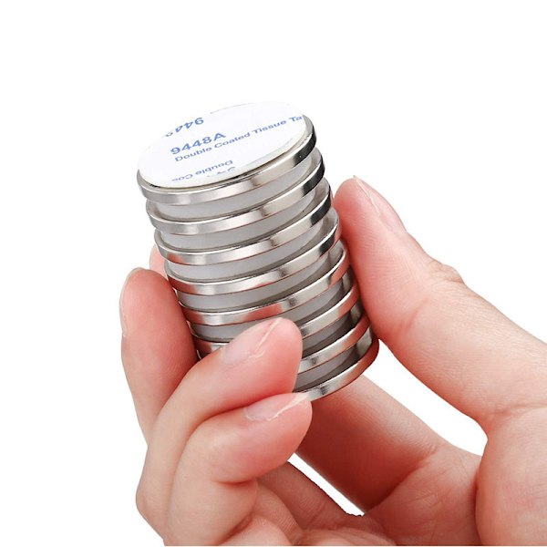 Kiekkomagneetit, kaksipuolinen teippi, jääkaappi, DIY, rakentaminen, tiede, askartelu ja toimistomagneetit 50-pakkaus (10mm*5mm)
