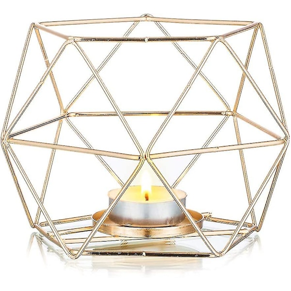 Metallisk geometrisk telysestake