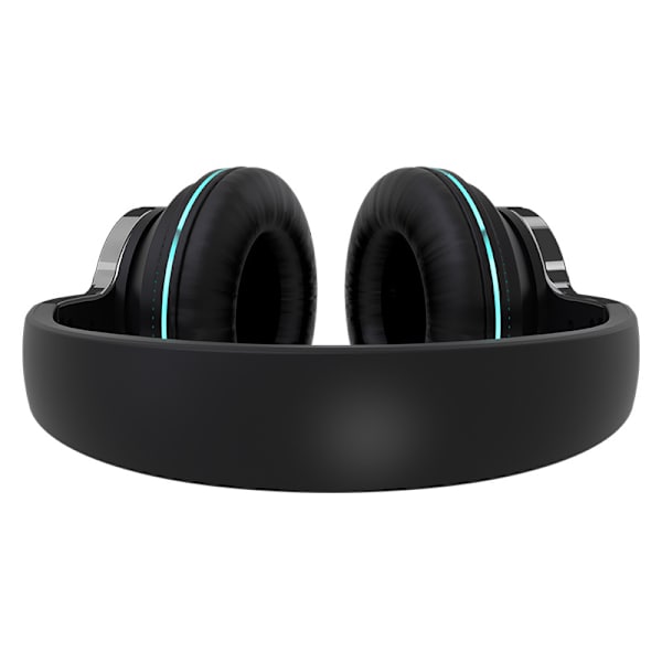 H2 Headset Bluetooth Headset Trådløs Fargerik Lysende Subwoofer Sammenleggbar Teleskopisk Kort Headset(svart)