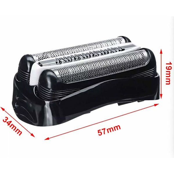 Yksittäinen terä ja leikkurin vaihto Braun 3 -sarjan 300S 301S 310S 320S 330S 340S 360S 380S 3000S，32B musta