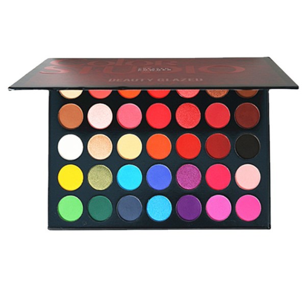 35 Color Studio Eyeshadow Palette Make-up palett, Perfekt kombinerbara färgnyanser, Matt, Lysande och skimrande texturer, För förföriska ögon