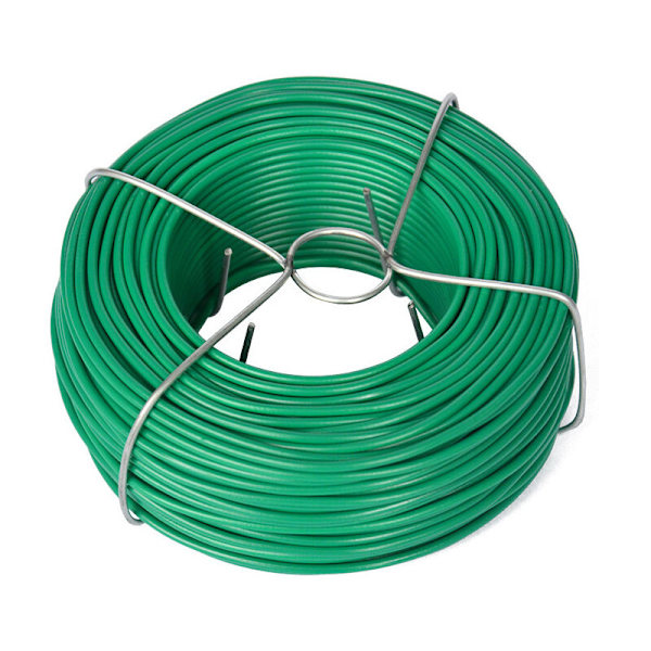Haveledning, diameter: 2 mm, 50 m, plast, grøn, belagt, til blomster, planter, gør-det-selv, rullet