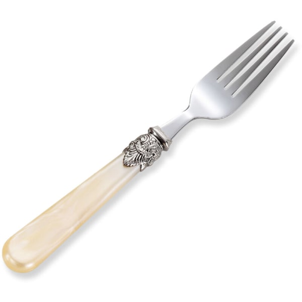Sæt af dessertbestik i rustfrit stål, sølvtøjssæt med 2 store gafler (20,2 x 2,5 cm)