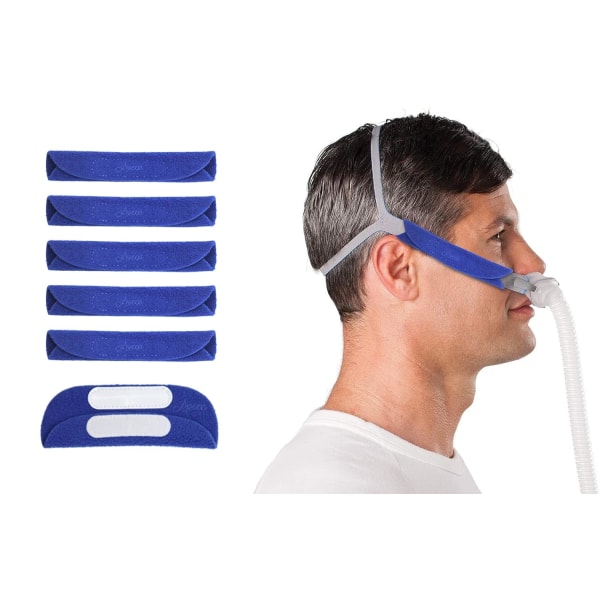 6-pack CPAP-huvudbonadsskydd, CPAP-remskomfortkuddar, CPAP-ansiktsskydd