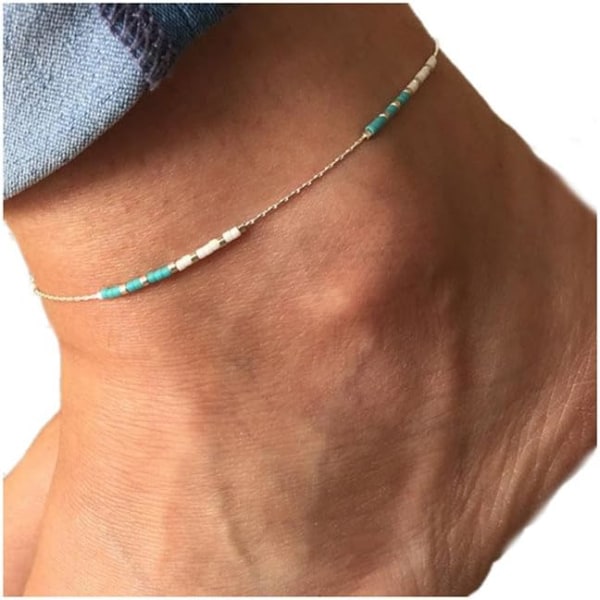 Turkis anklet - Justerbar - Smykker for kvinner og jenter