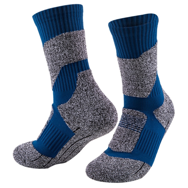 Hurtigtørkende skisokker på midten av leggen, fortykkede fottursokker for utendørs fjellklatring for menn, sokker med håndklesåler (4 par)