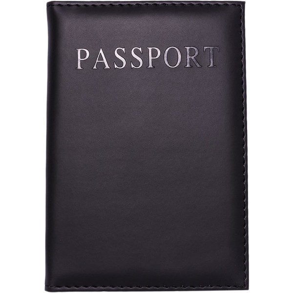 Passholder (svart), reiselommebok, liten dokumentarrangør,