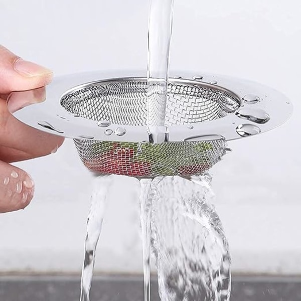 2 st rostfria diskhossil, 11,5 cm avloppssil, diskhossil, diskhossil, köksdiskhossil