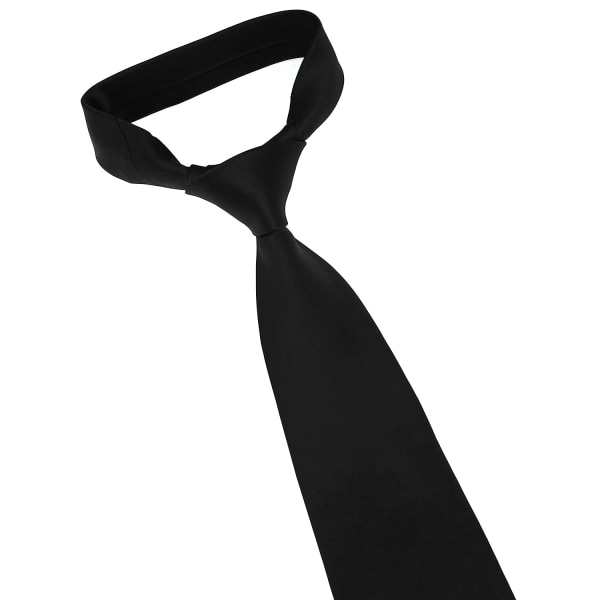 Mænds slips Solid Pure Color Plain Formal Black Slips til mænd