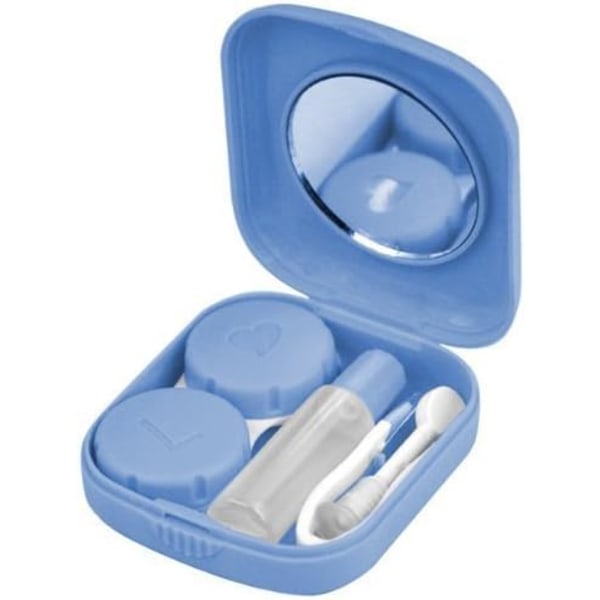 Blå Mini Kontaktlins Resesats Fodral Case Förvaringshållare Behållare