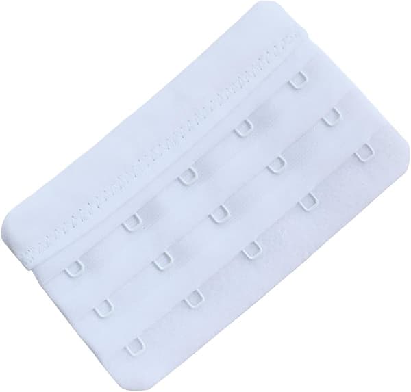Vit Set med 3 Mjuka Bekväma Bh-förlängningar 5 Hakar, 5,9 cm x 9,4 cm