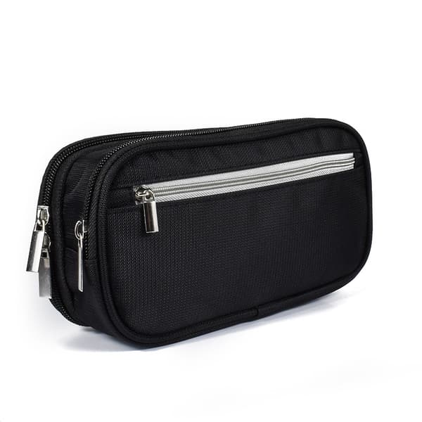 Sort Etui Sort Blyantspose med Store Rum, Sort