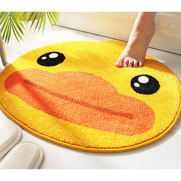 Kylpyhuoneen matto liukastumattoman ja imukykyinen, pieni keltainen ankka pää 55*54cm
