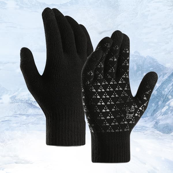 1 par vinterhandsker, unisex vindafvisende varme handsker