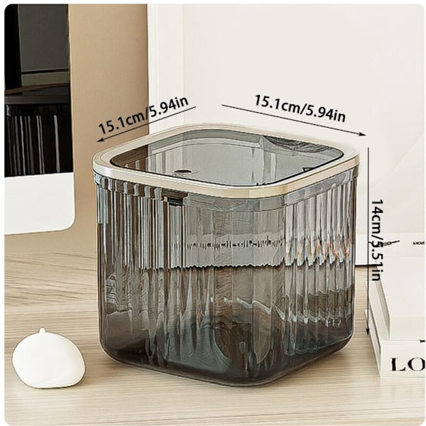 1 stk. mini bord skraldespand, bordspand, mini kontor skraldespand, højt udseende transparent skrivebord papirkurv, toiletbord, soveværelser, badeværelser