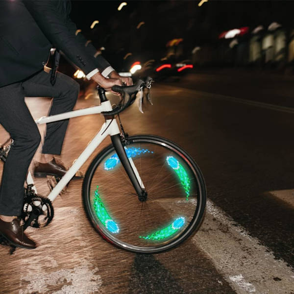Sykkelhjul Lys, LED Sykkelhjul Lys, Sykkelhjul Lys, Super Vanntett, Kan Blinke 32 Ulike Mønstre, Energibesparende, for Sykkelhjul, Sikkerhet