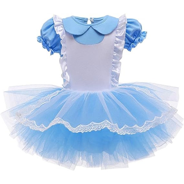 110cm Prinsessklänning Balettklänning för Barn Flickor, Ballerina Dansdräkt Leotard, Storlek 2-8 År