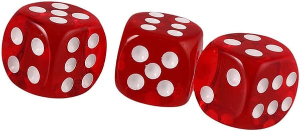 10 stk. Polyhedral terninger D6 terninger 16mm akryl terningesæt til DND terninger RPG MTG brætspil (rød)