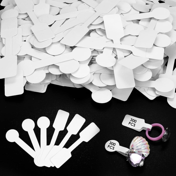 600 stykker Blank Sticker Prislapper for smykker, selvklebende La