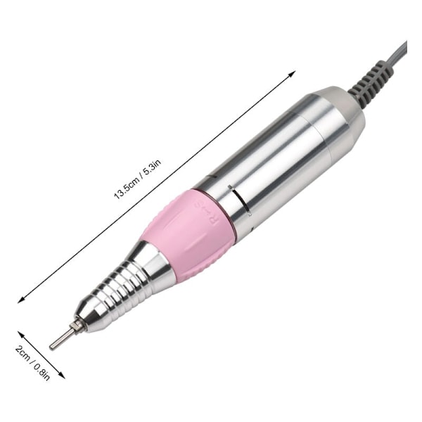Mini elektrisk nagelborr, handrum, nagelpolerare, slipmaskin för nagelborr, manikyr, pedikyr, nagelkonstverktyg, 12 V, 30 000 rpm
