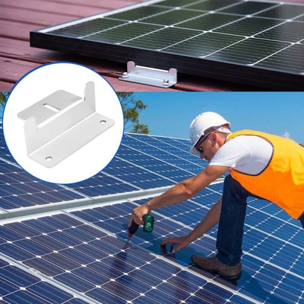 Z-formad solpanel monteringssystem för husvagnar, båtar, bilar, lastbilar, hus, off-grid takstöd (4 stöd totalt)