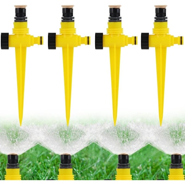 Havesprinkler, 4 stk. svingende plænesprinkler, vanding af haveplæne, automatisk vanding, sprinklervanding, sprinkler i tåge